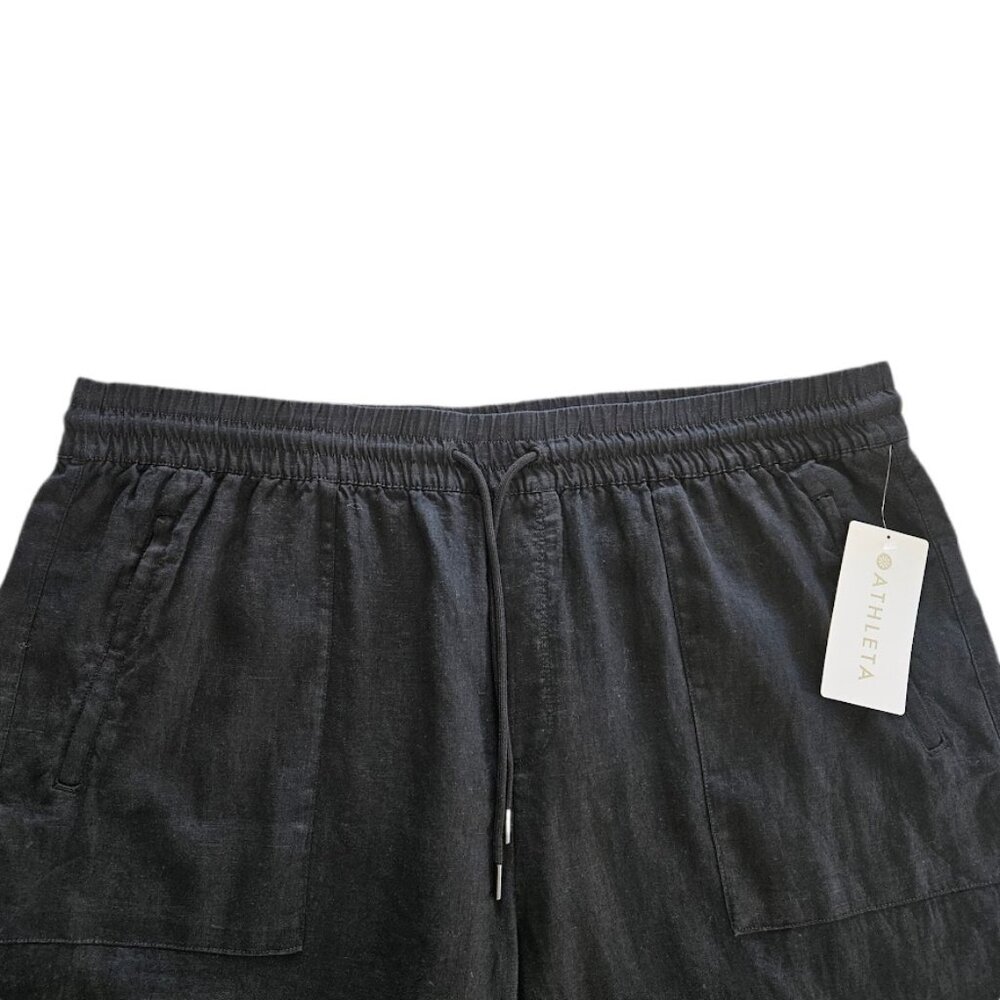 NWT Athleta Retreat Linen High Rise Wide Leg Pant Black 2X - Picture 4 of 12